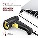 TaoTronics Barcode Scanner Handheld USB Barcode Scanner 1D Laser Wired Bar Code Reader for Computer, Fast and Precise Scan Support Windows/Mac OS/Linux for Inventory Management