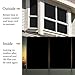 WochiTV Total Blackout Window Film 100% Light Blocking Non Adhesive No Residue Removable Opaque Static Cling Privacy Glass Tint for Home Bedroom Darkening Heat Control （35.4 in x 8.2 Ft）