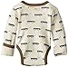 L'ovedbaby Unisex-Baby Newborn Organic Gloved-Sleeve Bodysuit, Slate Wagon, 3-6 Months