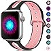 Haveda Sport Bands Compatible for Apple Watch 42mm/44mm, Comfortable Replacement Bands for Apple Watch, iWatch Series 4 Series 3/2/1, Women Men Kids 42mm/44mm S/M Black/Pink