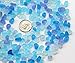 Lilyhandmade 30 pieces 6-8 mm tiny center drilled sea beach glass jewelry use (Blue)