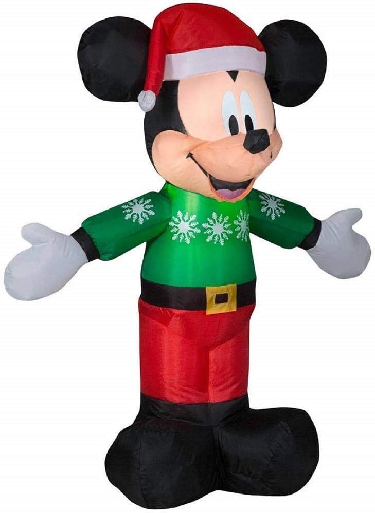 Christmas Inflatable Mickey Mouse Santa Garden & Outdoor
