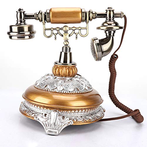 Mugast IDS-8675D Retro Corded Telephone,Auto IP Antique Vintage Style Wired Desktop Landline Phone with FSK/DTMF Dual System and Caller ID for Home Office Decoration - Thumbnail 5