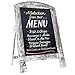 Standing Vintage Small Framed Tabletop Kitchen Chalkboard,Mini Kitchen Easel-Style Dry Erase Chalk Board Sign for Rustic Wedding Decor (White, 14x9