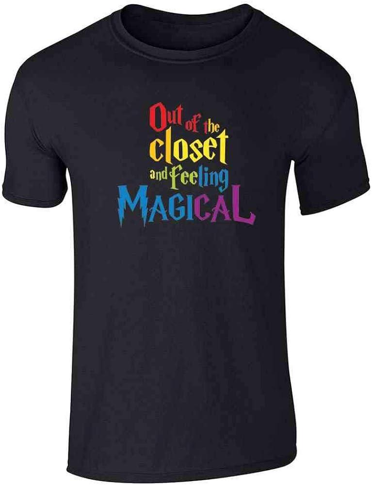 Gay Pride Rainbow Flag LGBTQ Queer Lesbian Unicorn Graphic Tee T-Shirt for Men