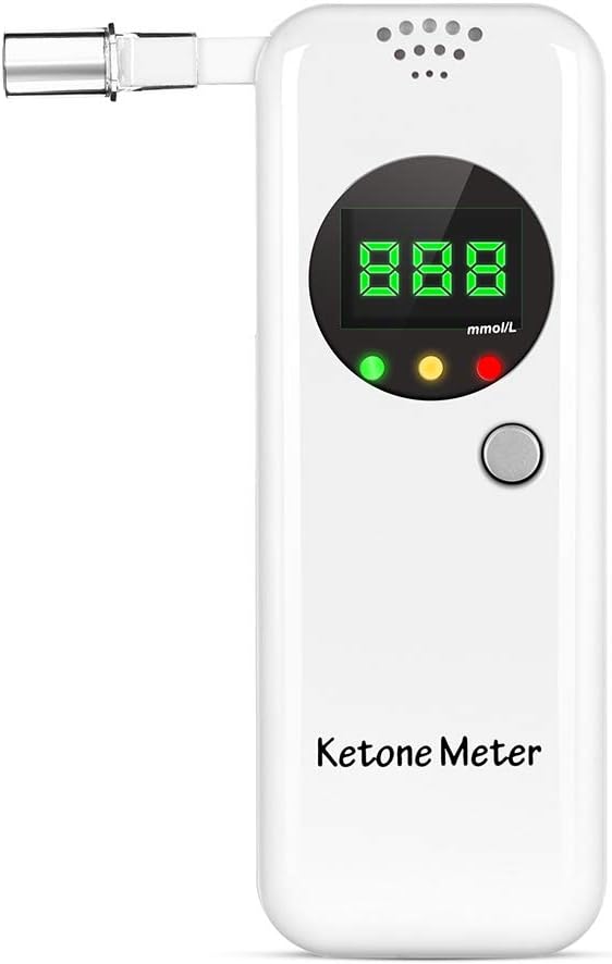 Ketone Meter, Portable Ketones Breath Analyzer, Digital Ketone Breathalyzer, Ketosis Testing with 10 Mouthpieces (Colour-1)
