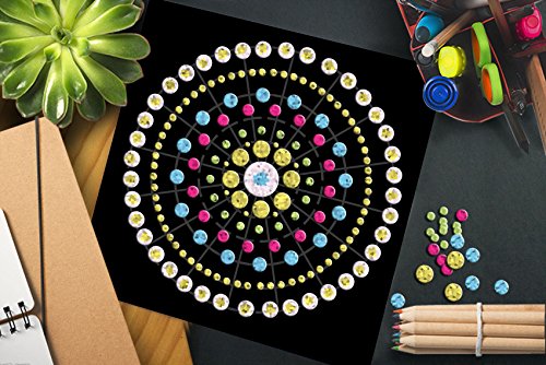 GSS Designs Pack of 3 Mandala Stencils Template Set - Mandala Dotting Tool - Art Painting Guide for Furniture Cards Canvas Stone Wood (SL-016)