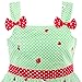 Sunny Fashion KM43 Girls Dress Cartoon Polka Dot Bow Tie Strawberry Size 6
