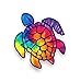 Sea Turtle Decal/sticker (rainbow tie dye)