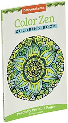 Color Zen Coloring Book Perfectly Portable Pages Harper Valentina Amazon Sg Books