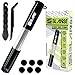BLANST Mini Bike Pump - Bicycle Accessories Tire Repair Kit - 130 PSI Presta and Schrader Valve Compatible - for Road & Mountain Bicycle with Levers and Gluless Patches