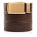 SlideBelts Men's Classic Belt with Premium Buckle (Mocha Brown Leather with Gold Buckle (Vegan), One Size)