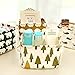 UQueen Fashion Creative Household Desktop Ambry Cotton Linen with handle Sundry Cloth Cosmetic Storage Basket Box Case Organizer (Tree)