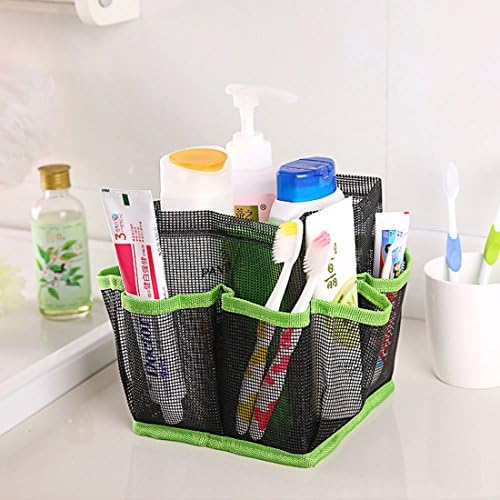 Corner Biz Bath - Cosmetic Bag Storage Pouch Handle Home Travel Organizer Net Gauze Bag (Green)