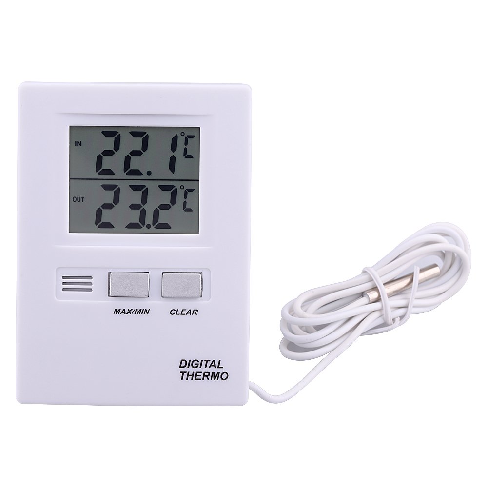 Aramox Indoor & Outdoor Thermometer, High LCD Digital LCD Display Temperature Meter Tester for Home Office Baby Room
