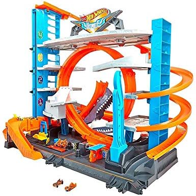 hot wheels ftb67 city gator car wash connectable play set with diecast and mini toy car
