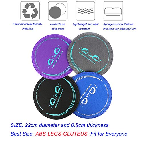 iQinQi-Exercise-Glider-Discs-Exercise-Core-Sliders-for-Working-Out-Dual-Sided-Sliding-Discs-Use-on-Hardwood-Floors-Workout-Discs-Abdominal-Total-Body-Gym-Exercise-Equipment-for-Home-Travel