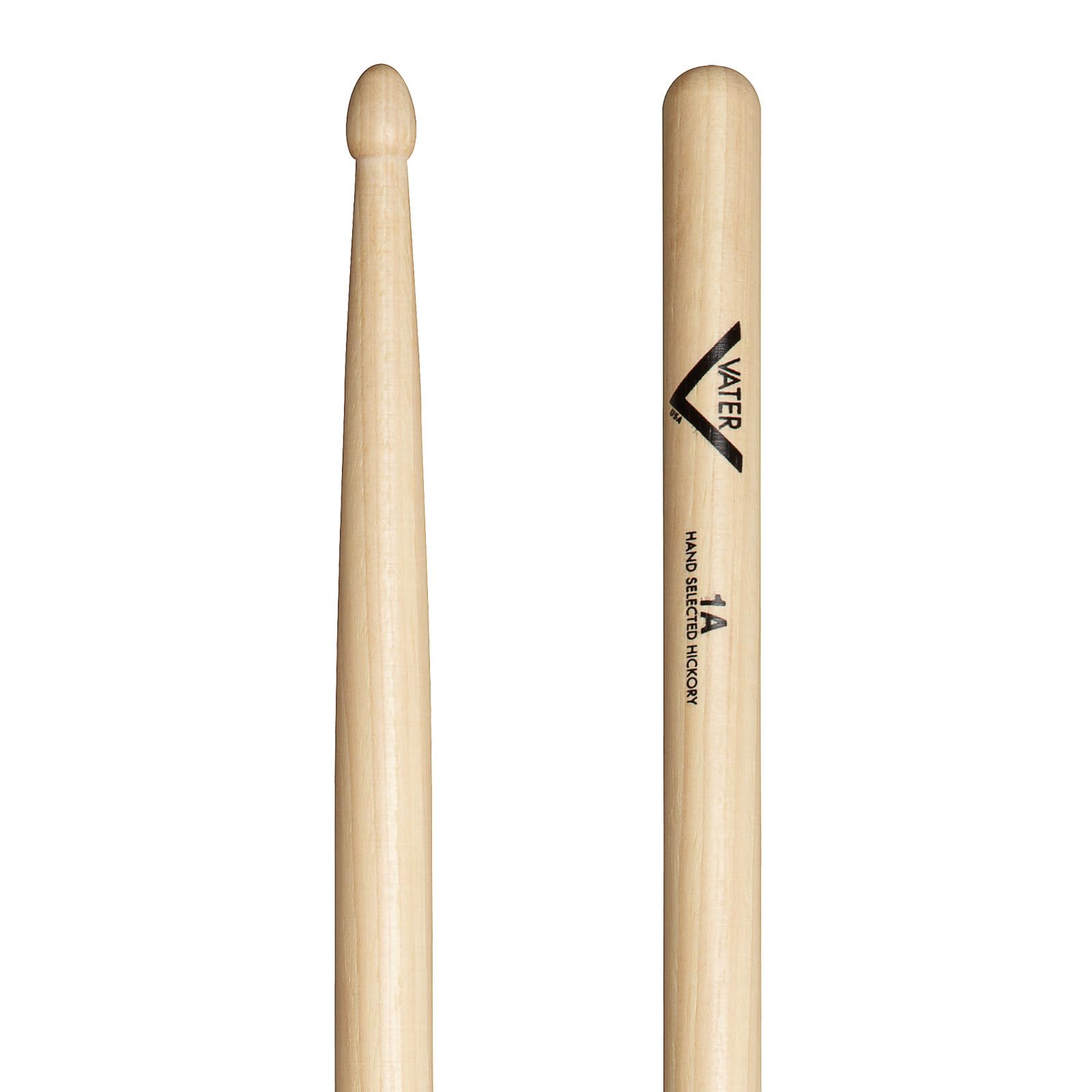 Vater - 1A (Wood Tip) American Hickory Drumsticks - VH1AW