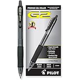 Pilot G2 Retractable Premium Gel Ink Roller Ball Pens Bold Pt (1.) Dozen Box Black; Retractable, Refillable &amp; Premium Comfort Grip; Smooth Lines to the End of the Page, America’s #1 Selling Pen Brand