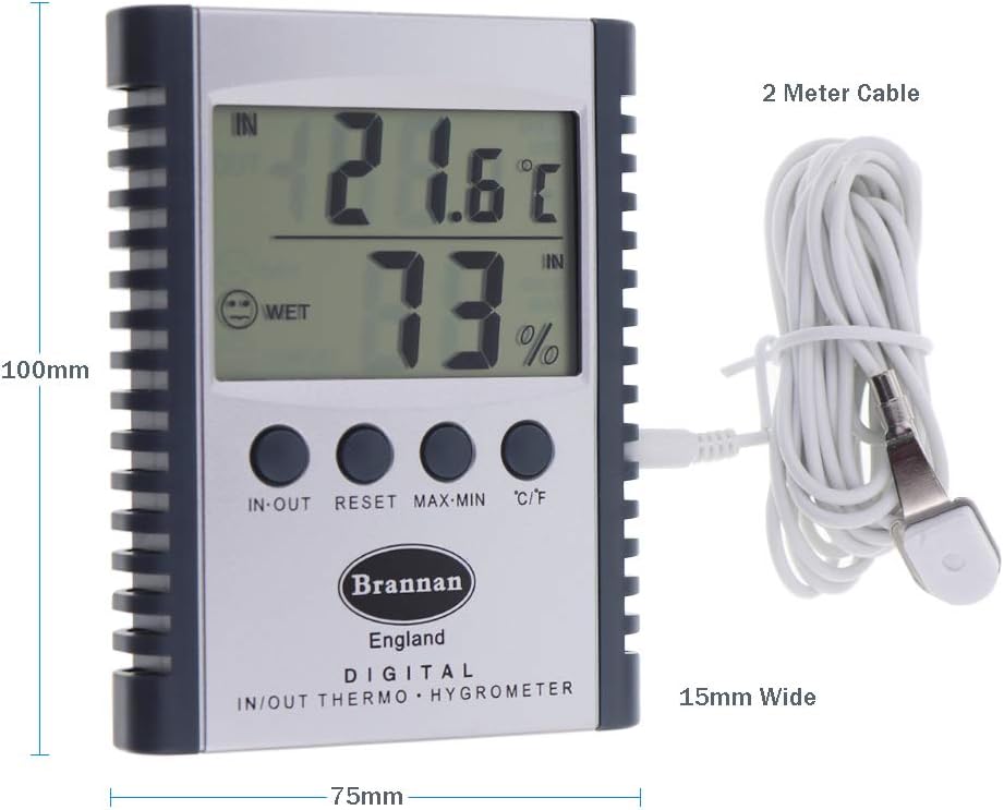 Brannan Digital Indoor Outdoor Max Min Thermometer and Indoor Hygrometer - Image 4