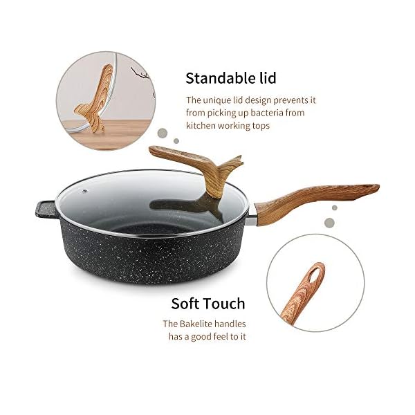 Haufson-Asteroid-Trio-Non-Stick-Cookware-with-Lid-5-Pieces-Set-Pot-And-Pan-Sets-Induction-PFOA-Free-Frying-Pan-28-cm-Saute-Pan-28-cm-with-Lid-Casserole-24-cm-with-Lid Haufson Asteroid Trio+, Non Stick Cookware with Lid, 5 Pieces Set, Pot And Pan Sets Induction, PFOA Free, Frying Pan 28…