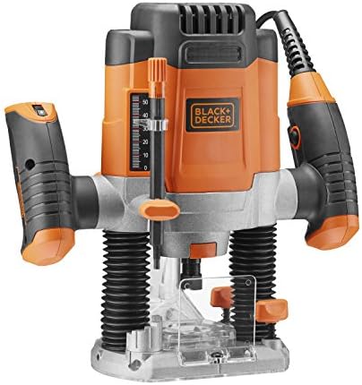 Fresadora elétrica 1200W, velocidade variável 8.000-28.000 rpm, profundidade de corte 55mm, trava do eixo, acessórios incluídos, KW1200E-QS