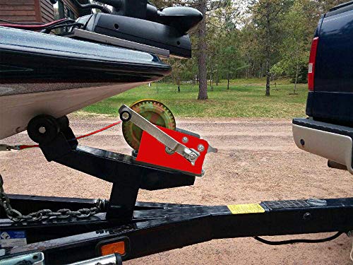 ORANDESIGNE 3500lbs Gear Hand Crank Straps Winch Hand Crank Manual Boat ATV RV Trailer Heavy Duty - Image 5