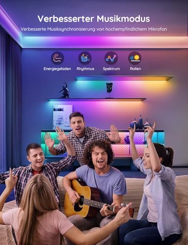 Govee 10 m RGBIC Pro LED Strip Lights, Smart LED Strip Lights that work with Alexa and Google Assistant, Coated Strip Lights to Sync with Music, App Control, Colour Changing, Suitable for the Home, Bedroom, Gaming