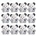 Factory Direct Craft Package of 24 Sitting Flocked Panda Bears - Tiny Bear Shaped Figurines (Size: 1 inch)
