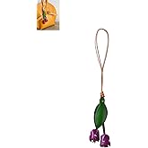 Yzikema Leather Leaf Flower Keychain, Boho Accessories Cute Keychains,Portable Keychain Accessories for Women Purse Pendant Charms