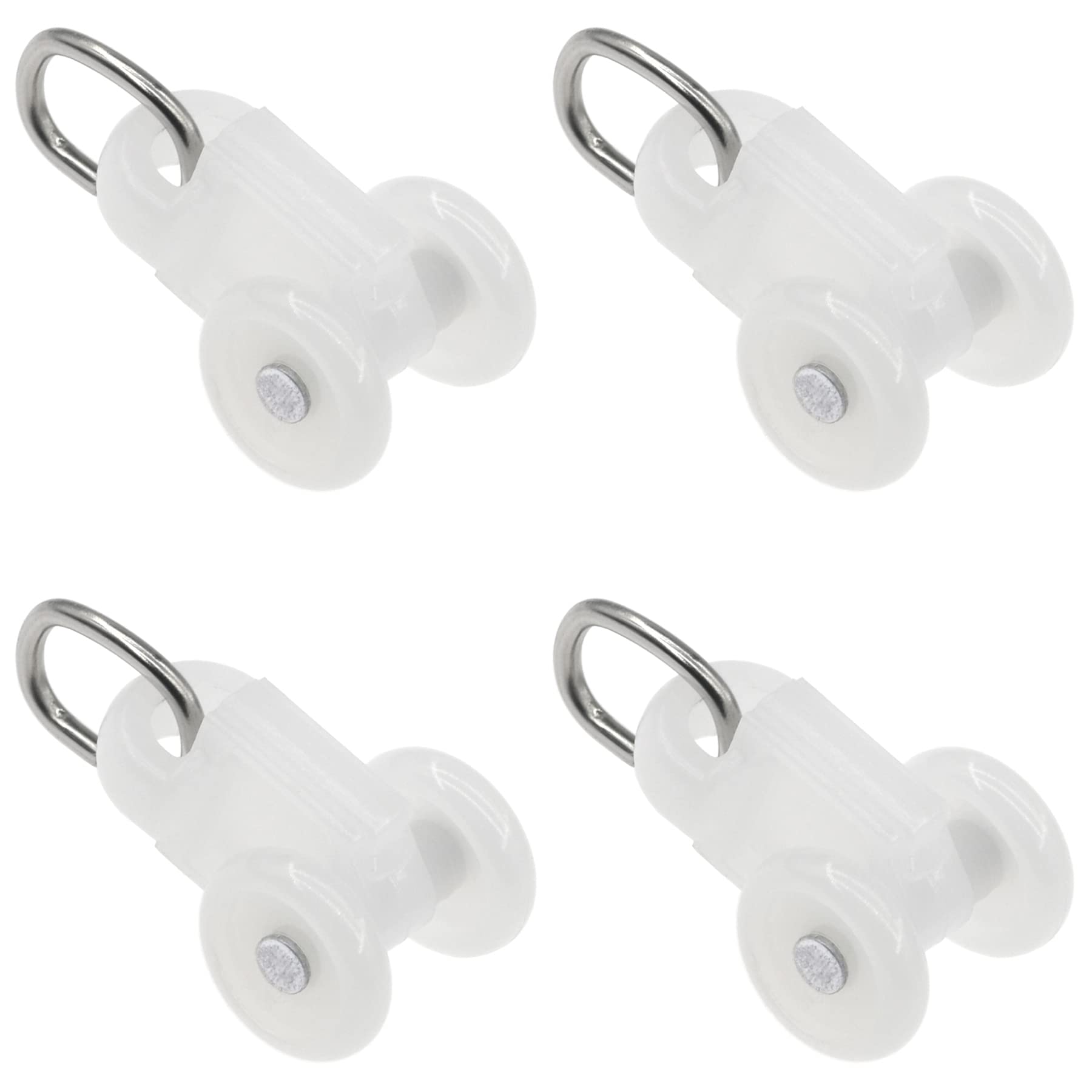 50 PCS Silent Curtail Rail Pulley Slide Rollers,Drapery Rail Sliding Glider for 23 * 28mm Rail(Inner diameter)