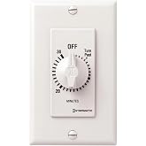 Intermatic SW30MWK 30-Minute Spring-Wound Timer, White | Energy-Saving Mechanical Control for Lights and Appliances, Easy Install with No Neutral Wire Required