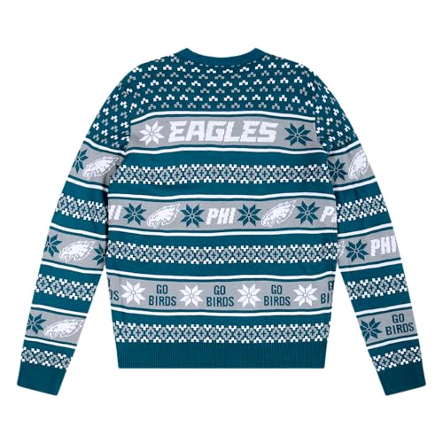 FOCO Philadelphia Eagles NFL Big Logo Ugly Sweater - Large