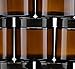4-Ounce Amber Glass Straight Sided Jars (12-Pack); Great Containers for Cosmetics, Lotions, Body Scrubs & Balms