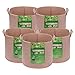 VIVOSUN 5-Pack 5 Gallons Grow Bags Heavy Duty Thickened Nonwoven Fabric Pots with Strap Handles Tan