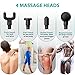 Muscle Massager, Massage Gun 20 Adjustable Speeds Rechargeable Cordless Handheld Deep Tissue Percussion Muscle Massager with 4 Replaceable Massage Heads, Touch Screen and Portable Bag for Athletes