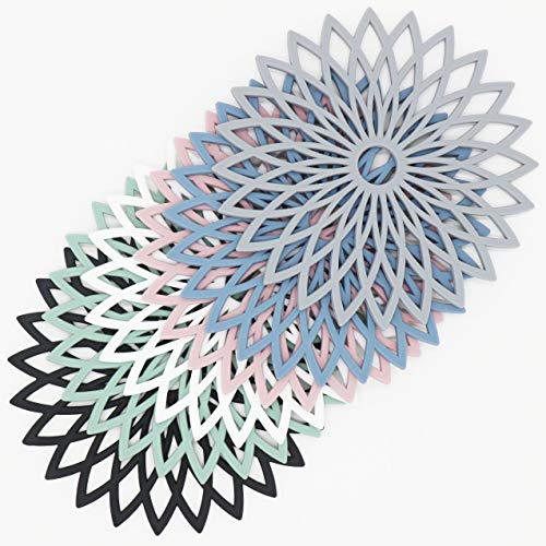 White Trivets for Hot Pots and Pans,Silicone Mat,Pot Holders for