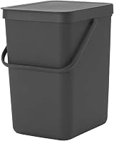 Brabantia Sort & Go 25L Waste Bin Grey with Stay-Open Lid