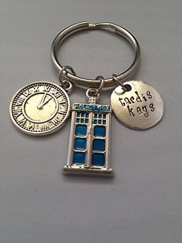 Tardis Keys, Dr. Who Inspired Handstamped Key Chain Police Box Keyring Key chain, The Doctor