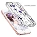ULAK Floral iPhone SE Case Clear, iPhone 5s case, iPhone 5 case, Clear Slim Fit 5/5S/SE Case with Transparent Flexible Soft TPU Bumper Shock-Absorption Cover -Retail Packaging - Romantic Lavender