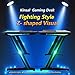 Kinsal Gaming Desk Computer Table 47 inch E Sports Racing Table with LED Light Ergonomic Comfortable Height