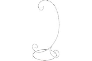 Bard's Twisted Silver Ornament Stand, Medium, 9.5" H x 5.5" W x 5.5" D