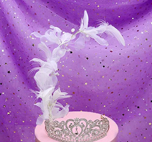 Silver Tiara Cake Topper Girls Women Birthday Party Crystal Rhinestone Beaded Princess Hair Accessory