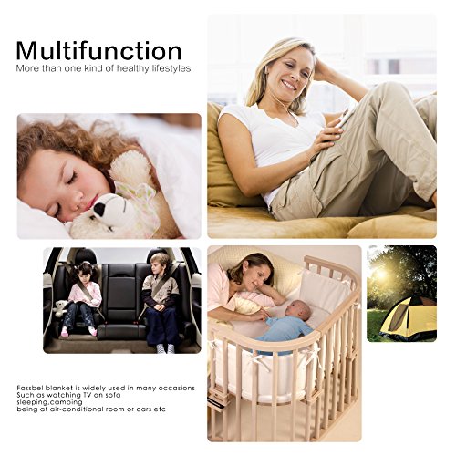 image for Fassbel Sherpa Throw Blanket Reversible Super Soft Lightweight Blanket