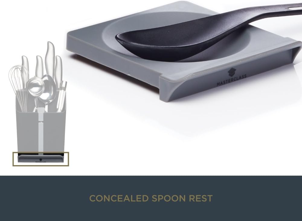 MasterClass Smart Space All-in-1 Knife Block and Utensil Holder with Ceramic Knife Sharpener - Image 4