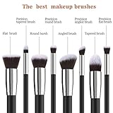 BESTOPE Makeup Brushes 8 Pieces Makeup Brush Set Professional Face Eyeliner Blush Contour Foundation Cosmetic Brushes for Powder Liquid Cream