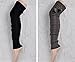 Womens Winter Warm Knitted Leg Warmers Crochet Long Boots Cuff Socks, One Size(50 cm), Black