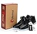 Odema Women Men High Top USB Charging LED Sport Shoes Flashing Sneakers, Black, 8.5 B(M) US