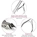 Cuticle Nipper, ROSENICE Cuticle Cutter with Cuticle Pusher Professional Grade Stainless Steel for Fingernails
