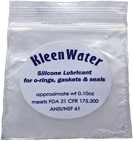 Silicone Lubricant for O-rings, Gaskets &amp; Seals, Small .1 oz Packet, Water Filter Housing O-ring Lubricant